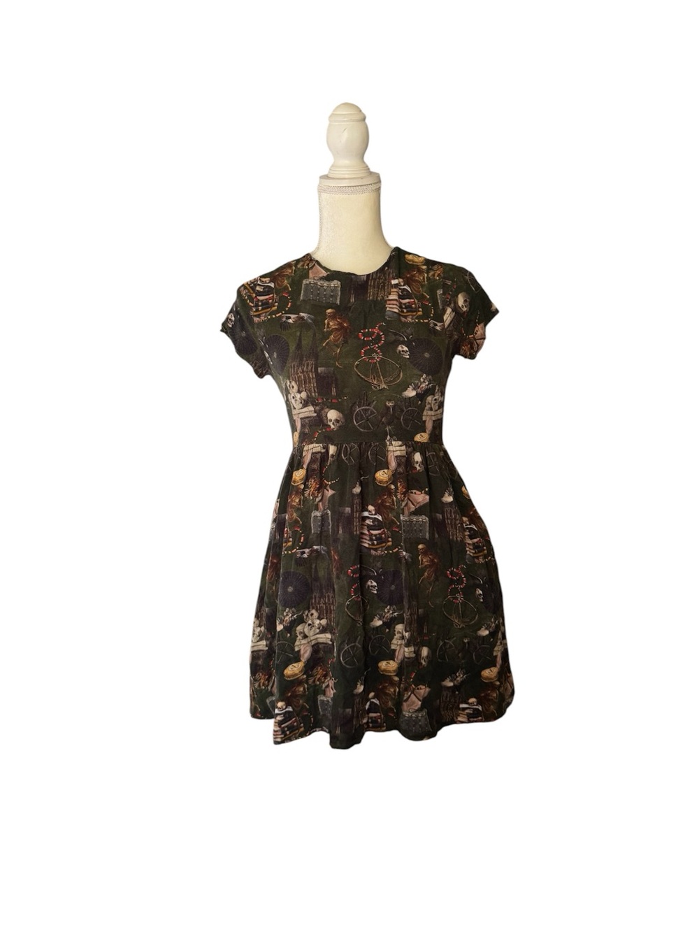 Disturbia Black Multi-Print Short Sleeve mini Dress